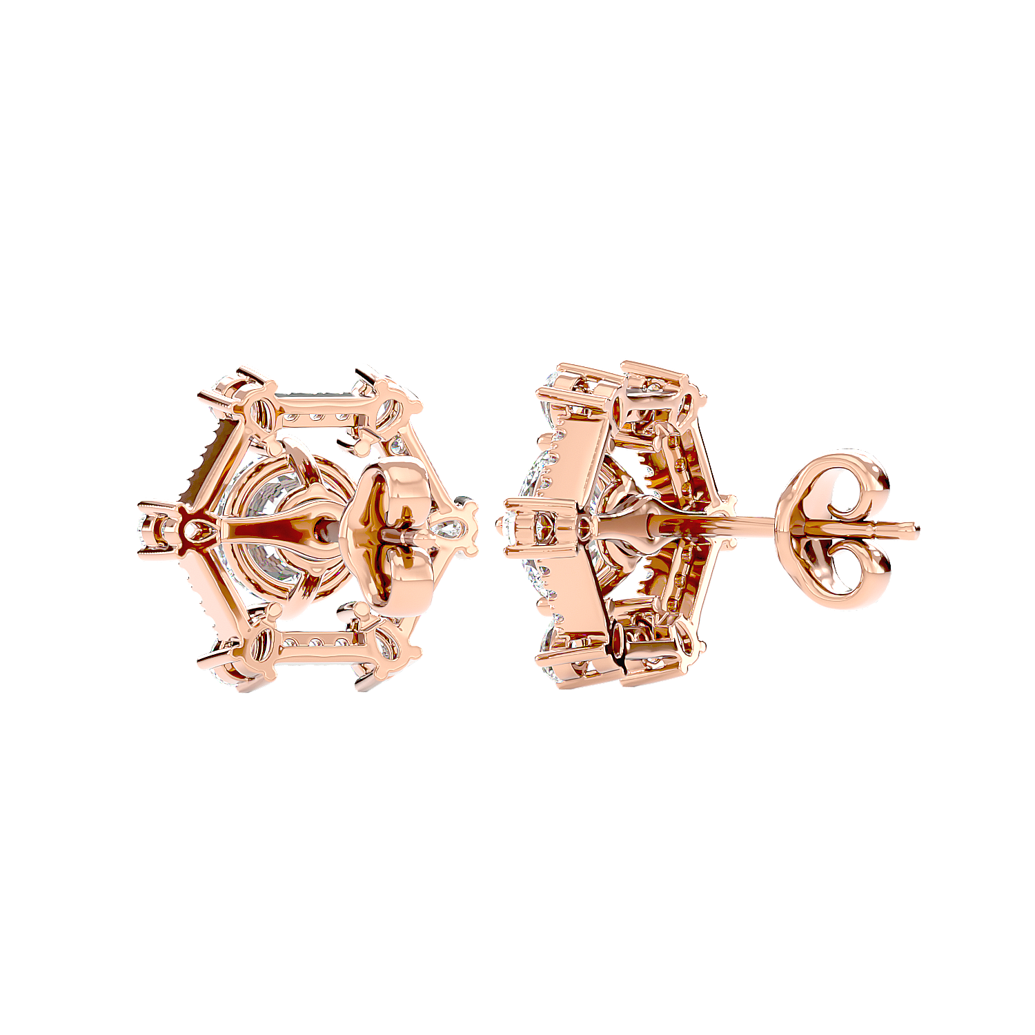 Whimsical Wavelet Diamond Earrings