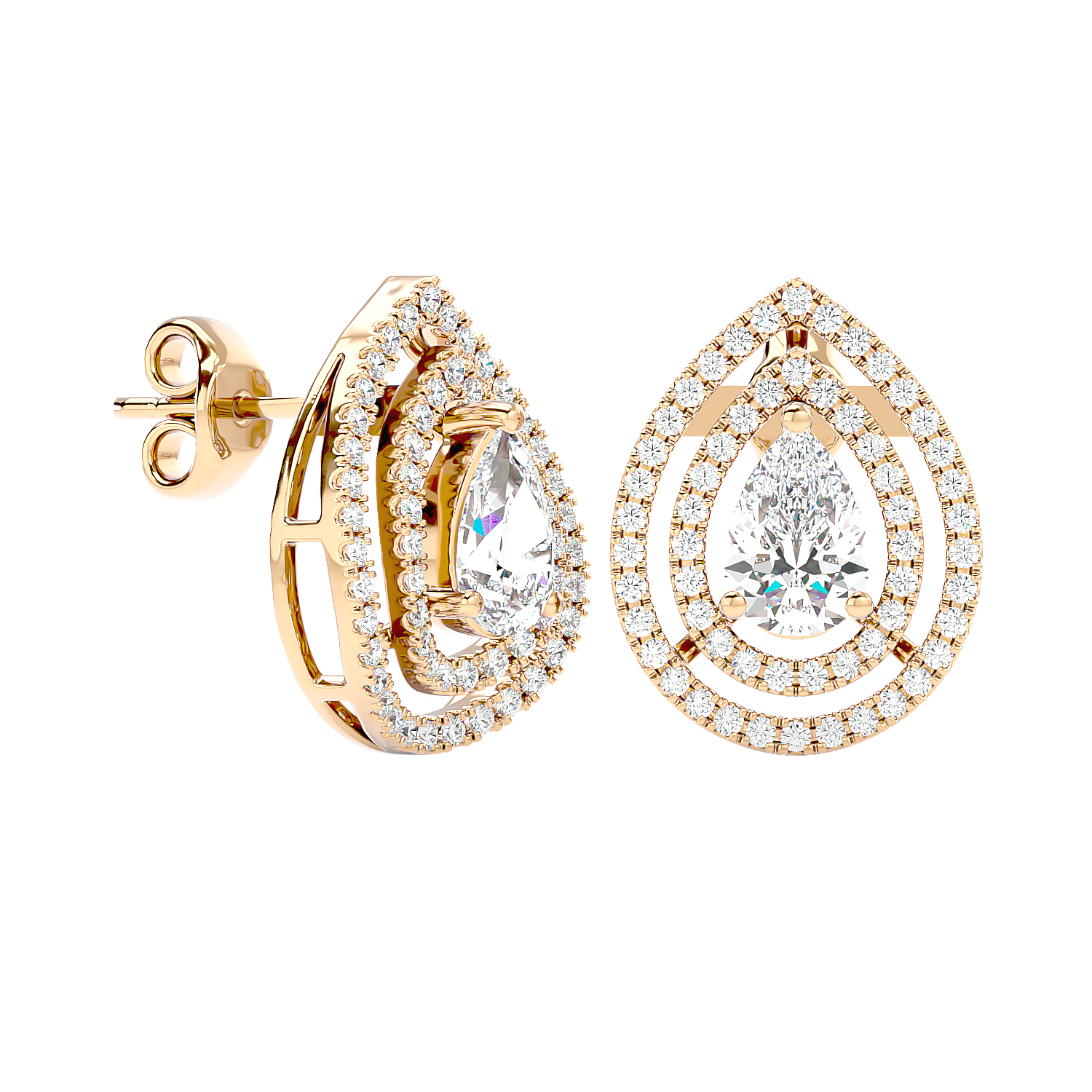 Drop Diamond Earrings