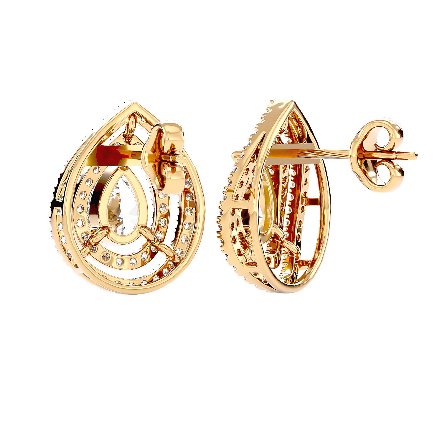 Drop Diamond Earrings