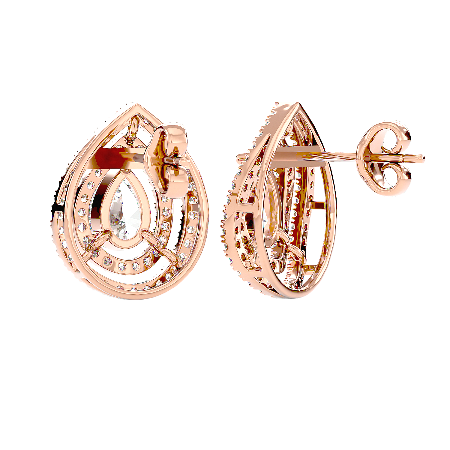 Drop Diamond Earrings