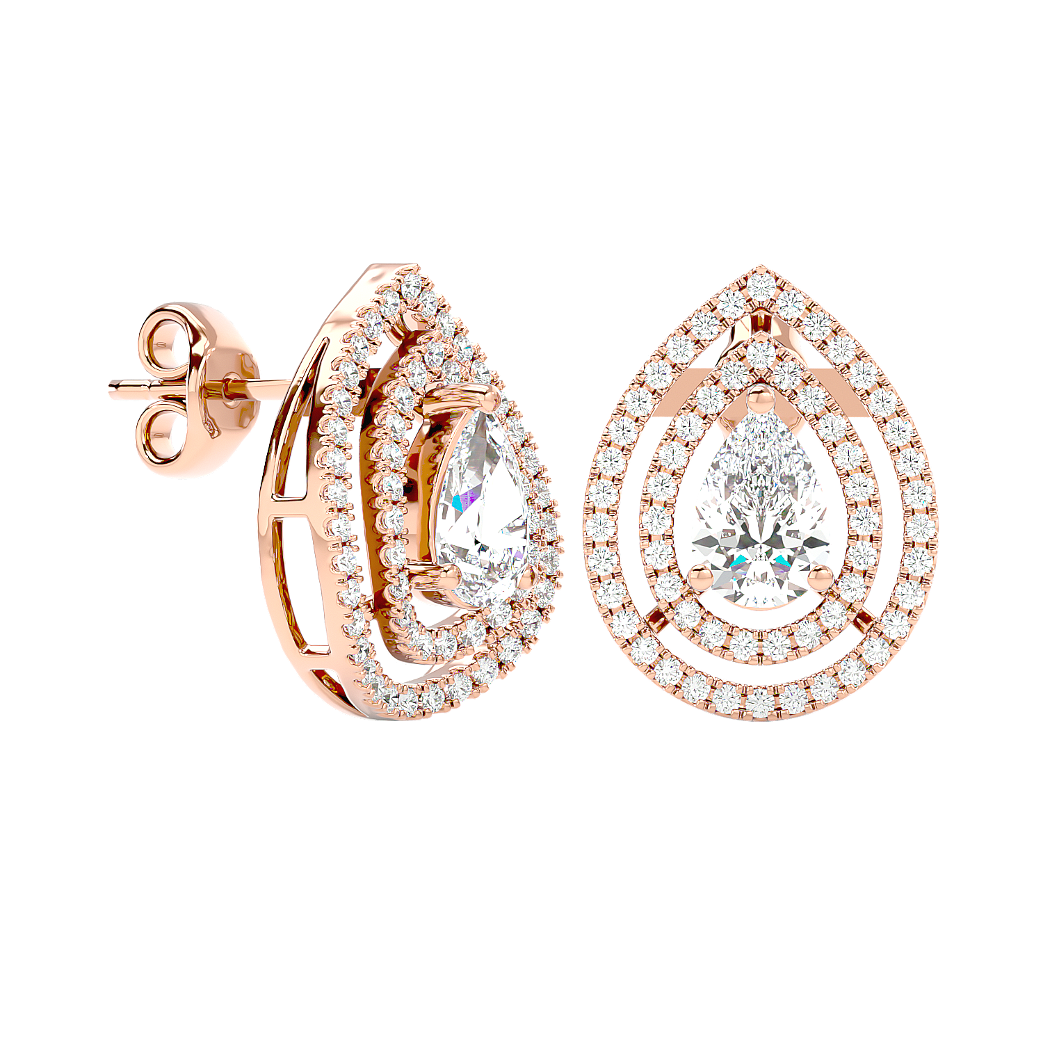 Drop Diamond Earrings