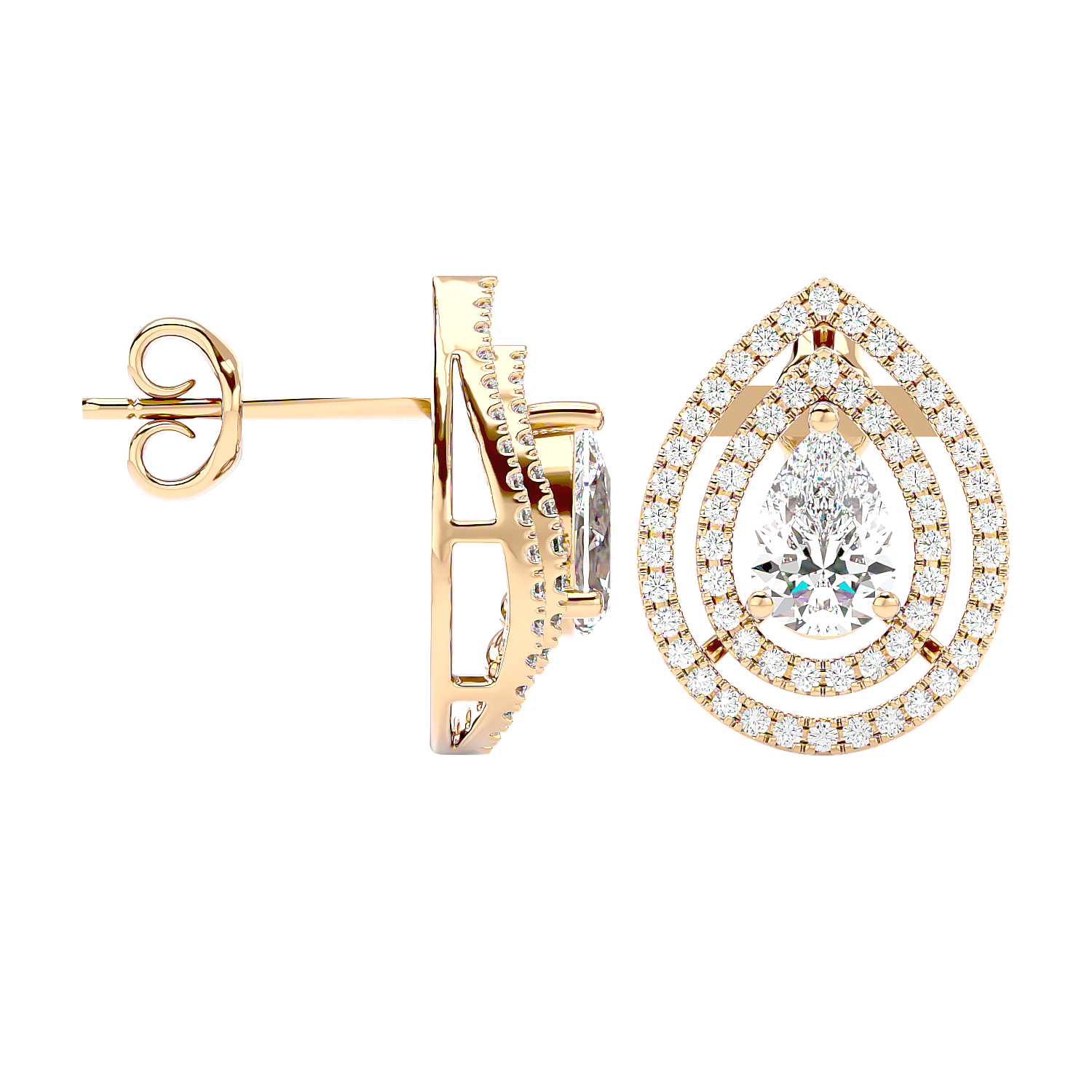 Drop Diamond Earrings