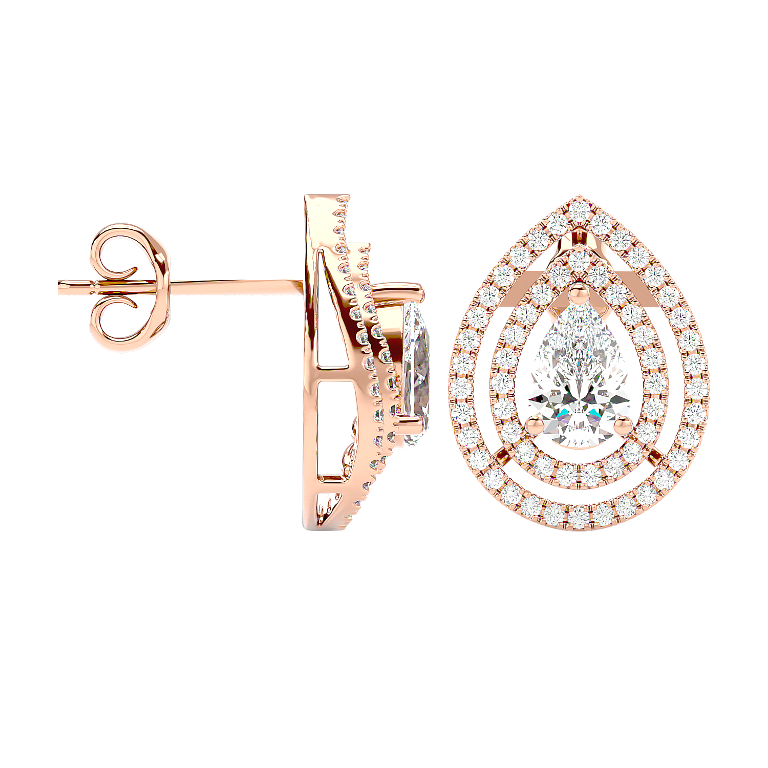 Drop Diamond Earrings