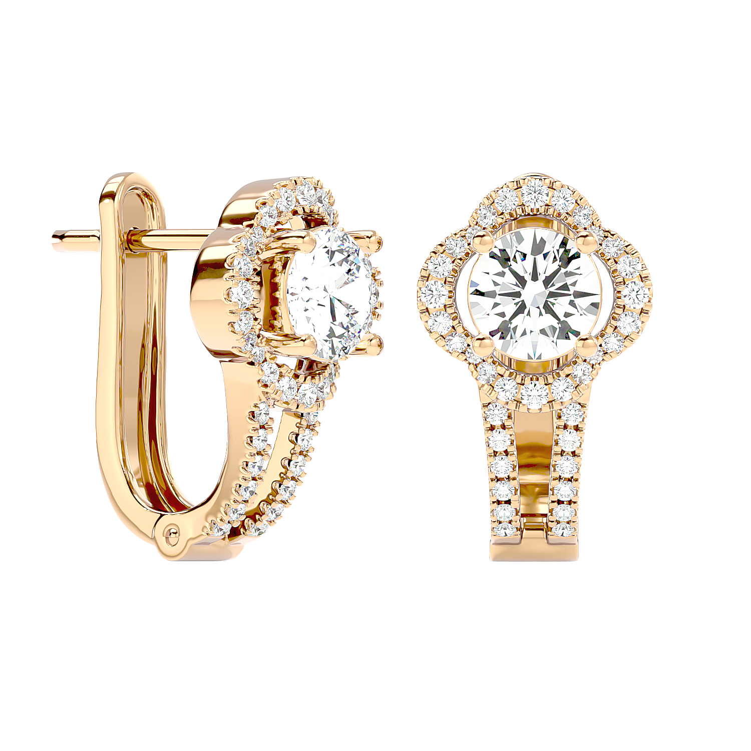 Cross Diamond Earrings