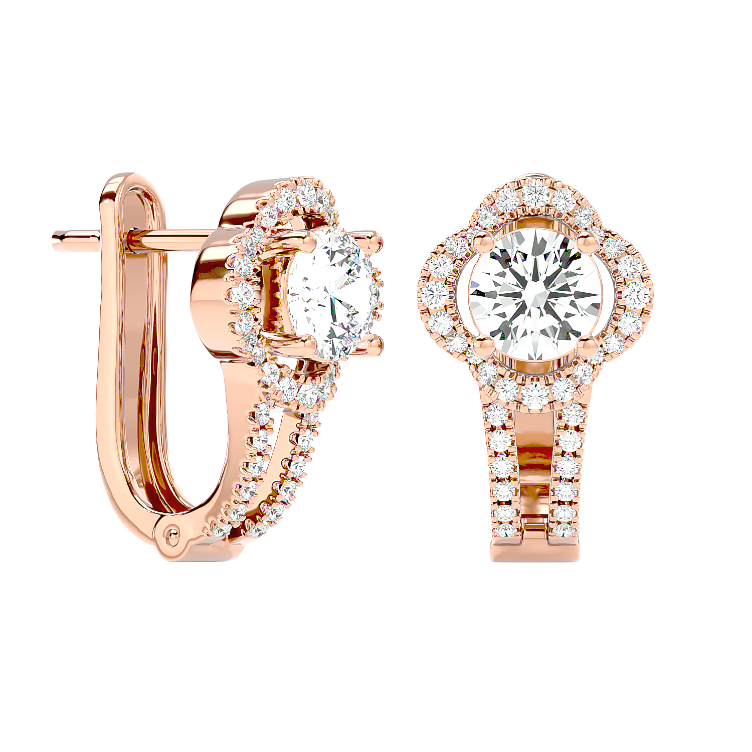 Cross Diamond Earrings