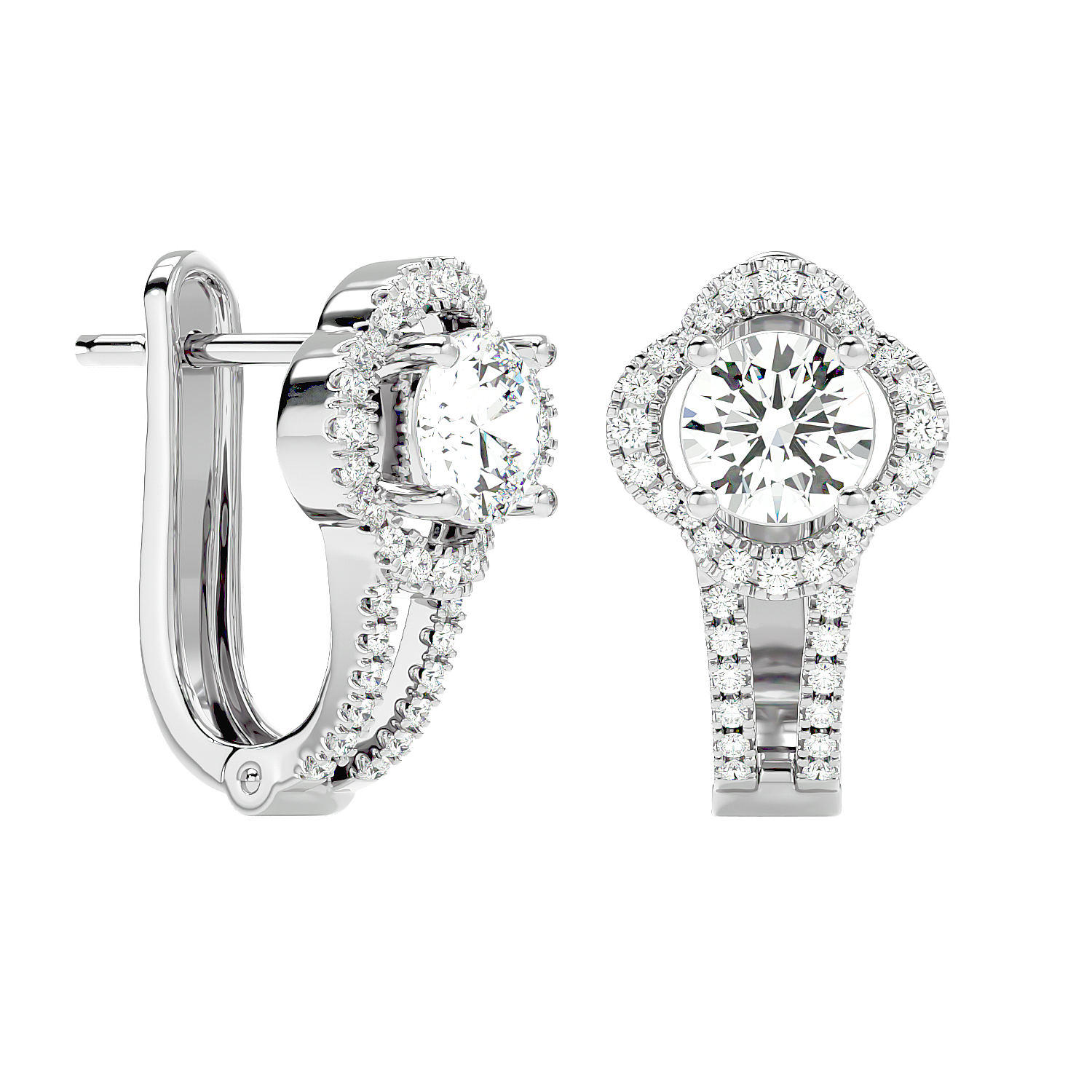 Cross Diamond Earrings