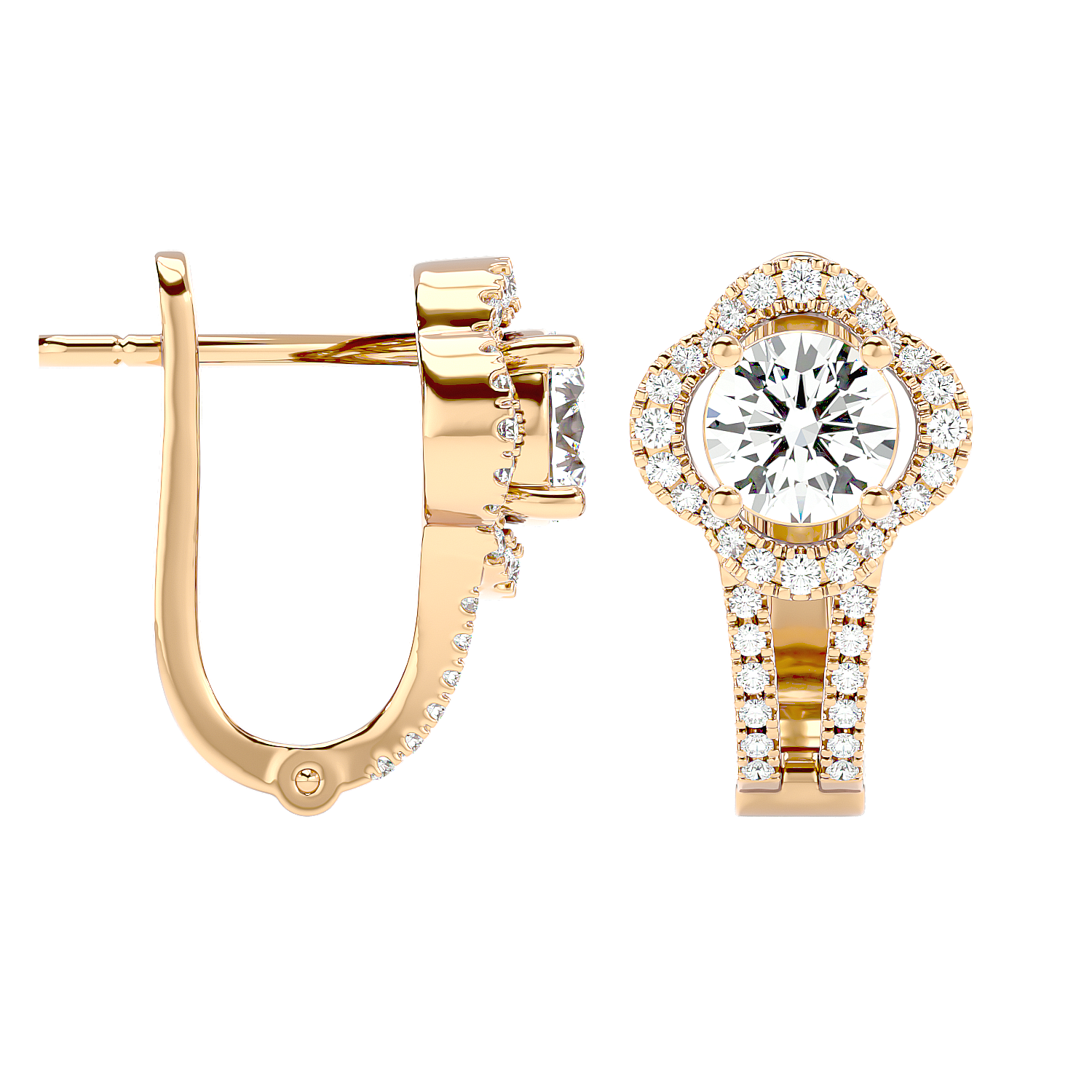 Cross Diamond Earrings