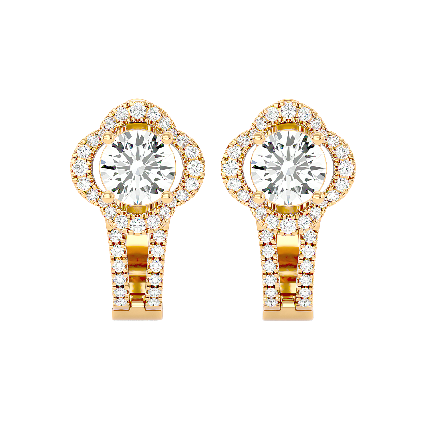 Cross Diamond Earrings