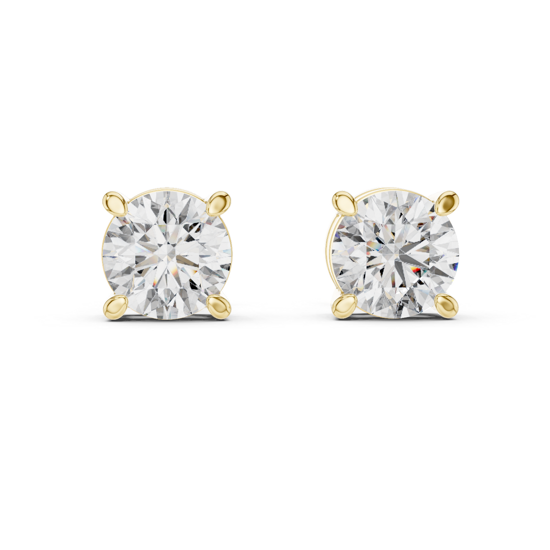 The Imperial Round Cut Diamond Basket Studs