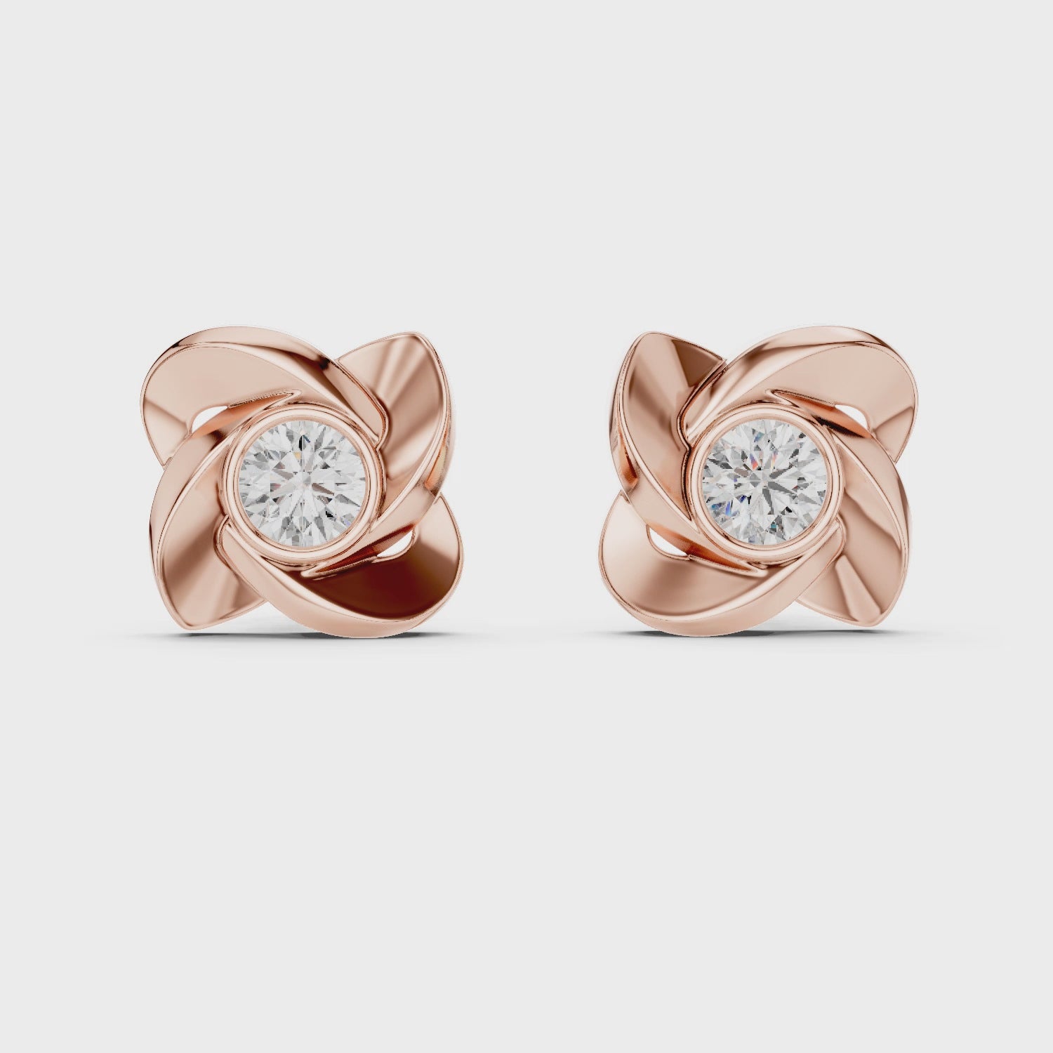 Aura Sculpted Bloom Diamond Studs