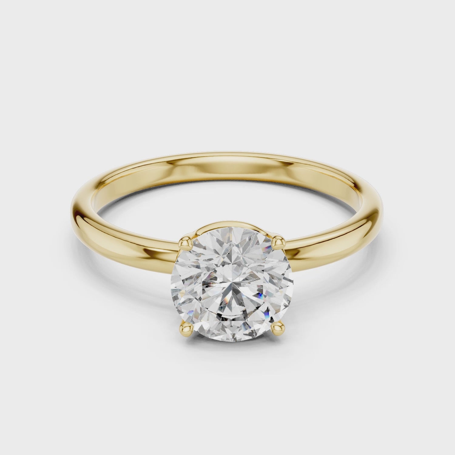 Classic Four-Prong 1.00 Carat Round Solitaire Diamond Ring