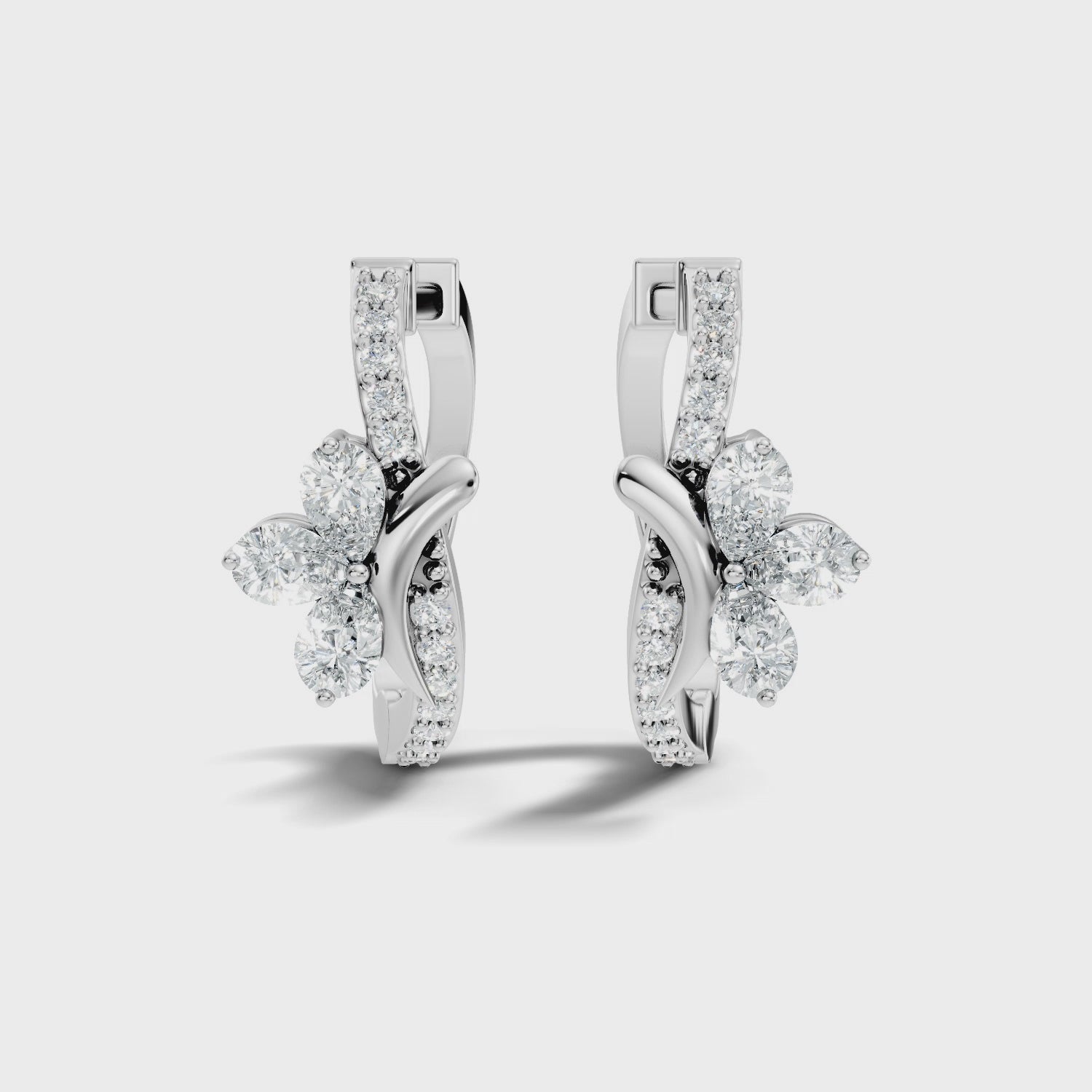 Elegance Floral C-Hoop Earrings