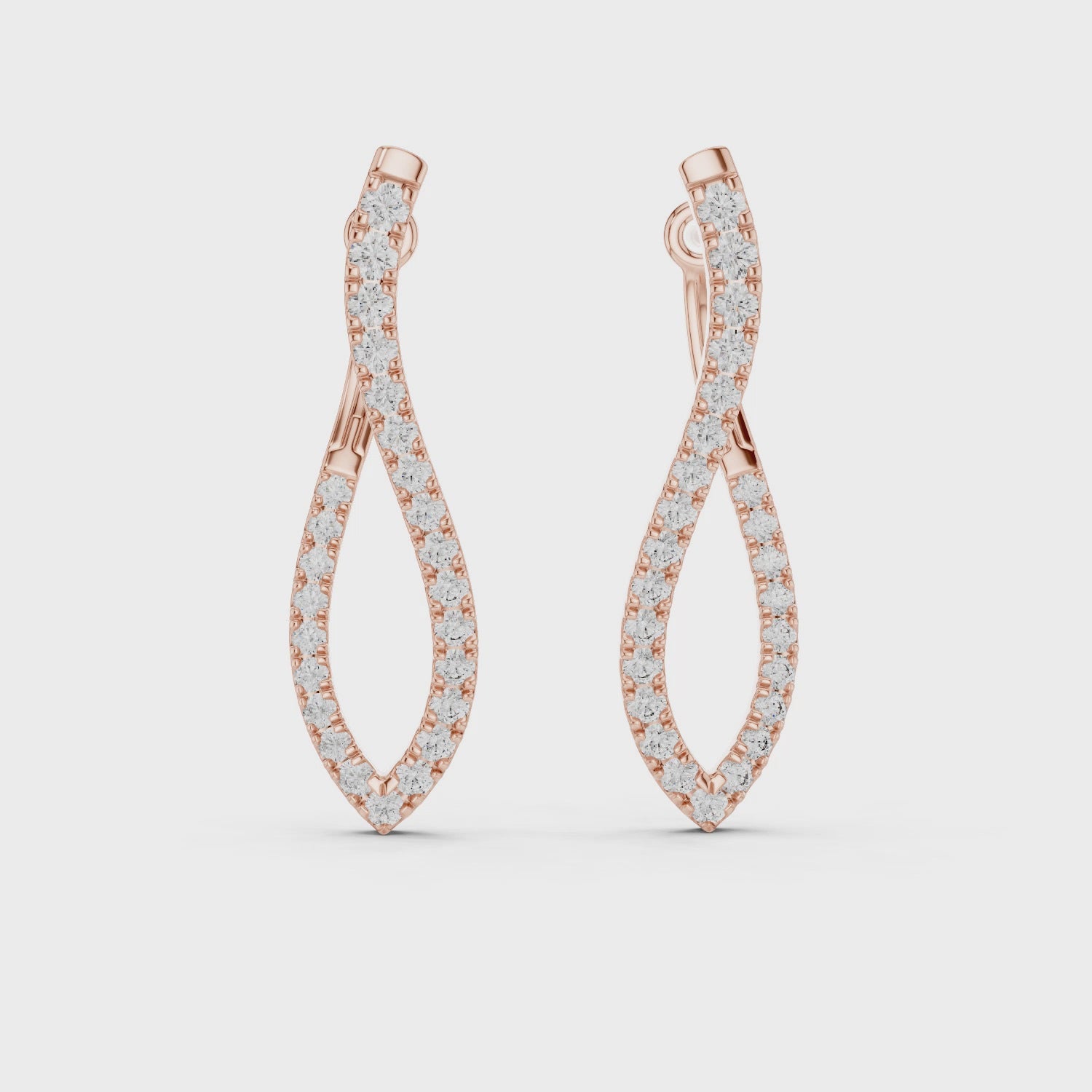 The Infinity Wave Diamond Earrings