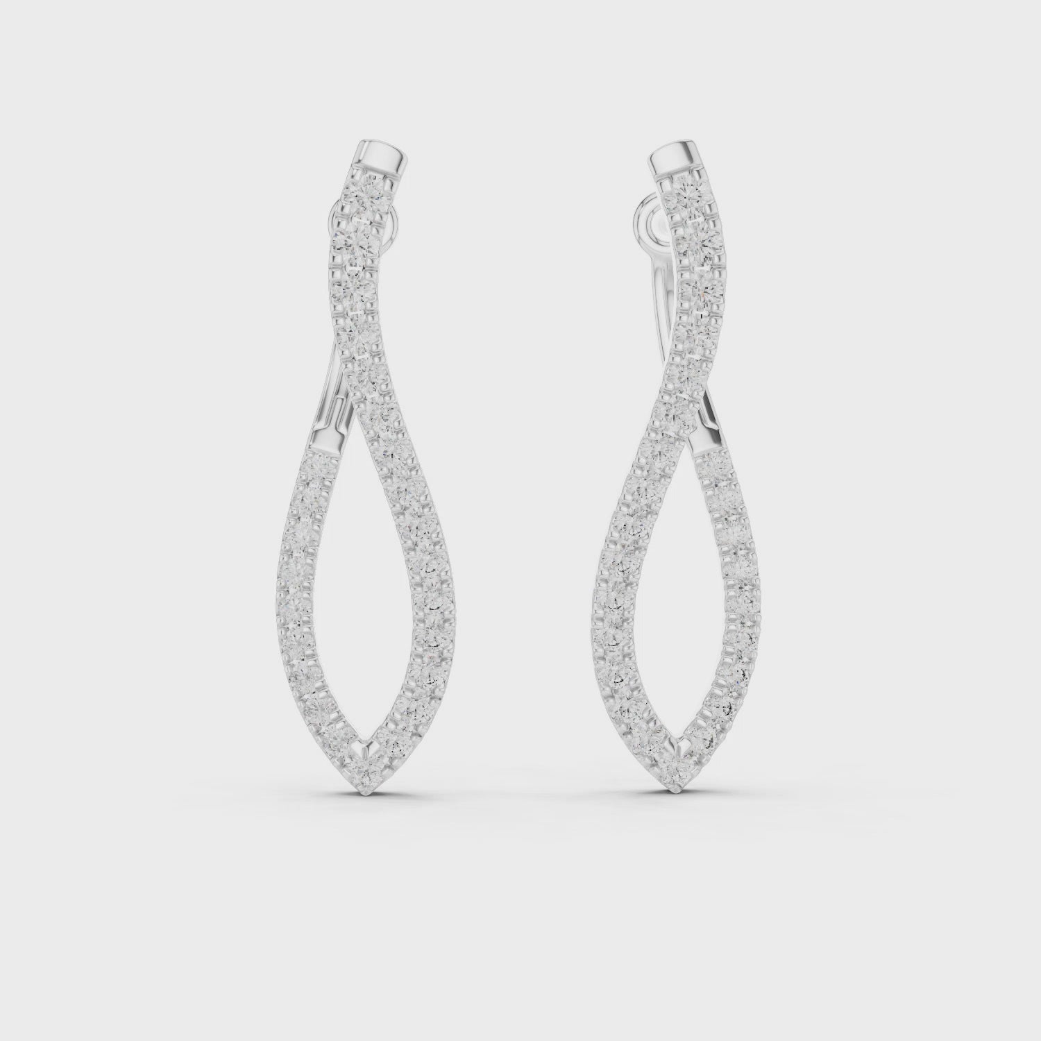 The Infinity Wave Diamond Earrings