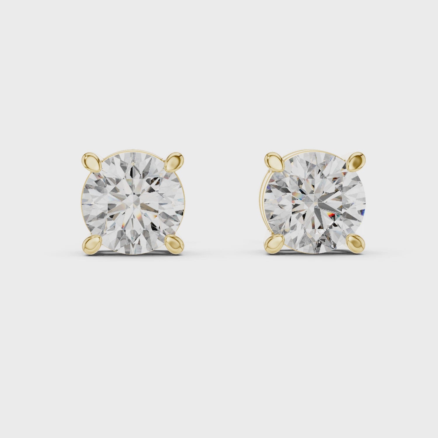 The Imperial Round Cut Diamond Basket Studs