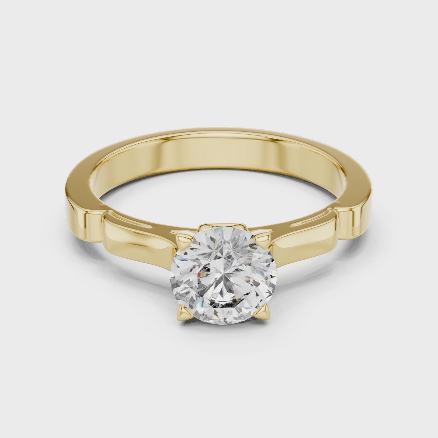 Classic 1.00 Carat Round Solitaire Diamond Ring