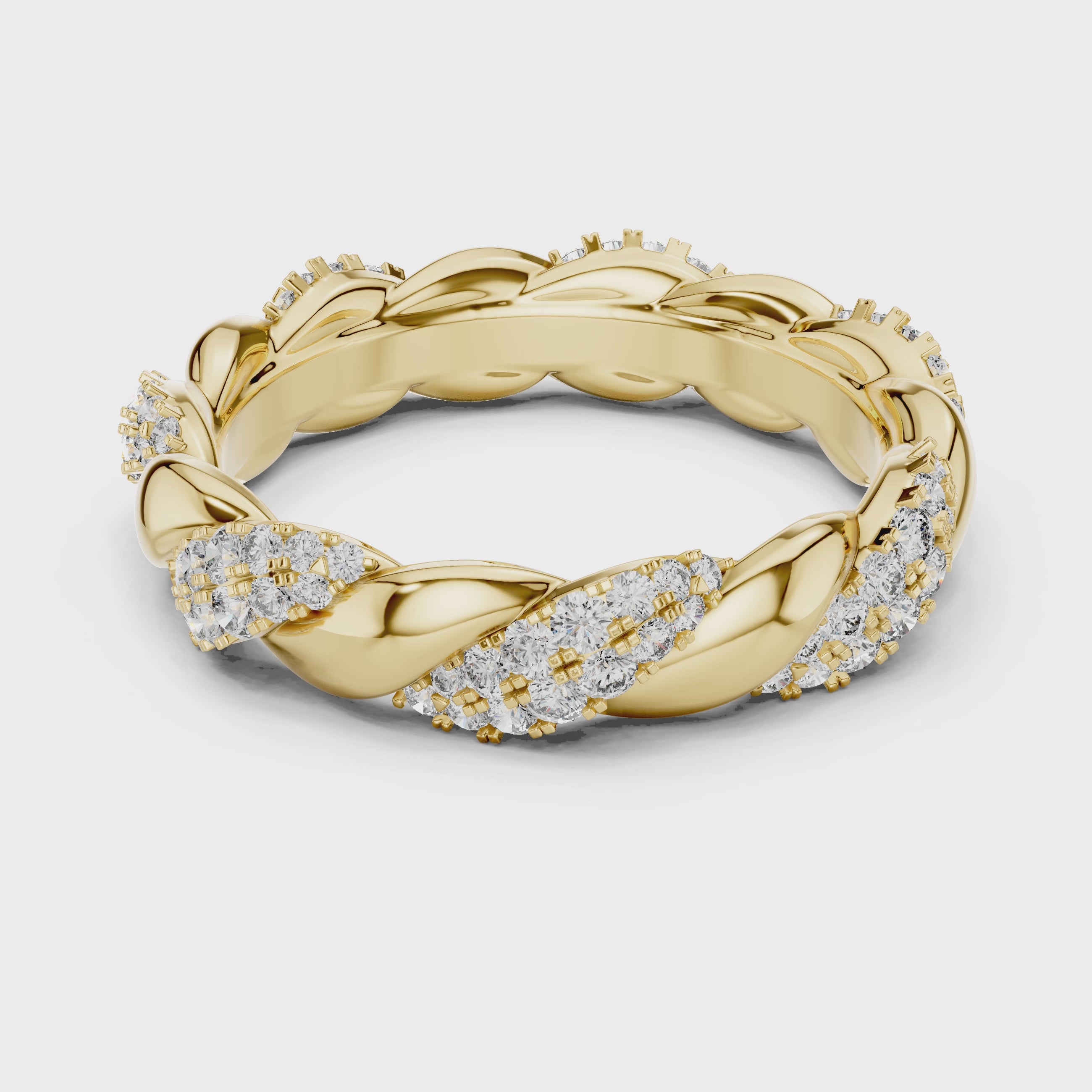 Twisted Rope Diamond Eternity Band