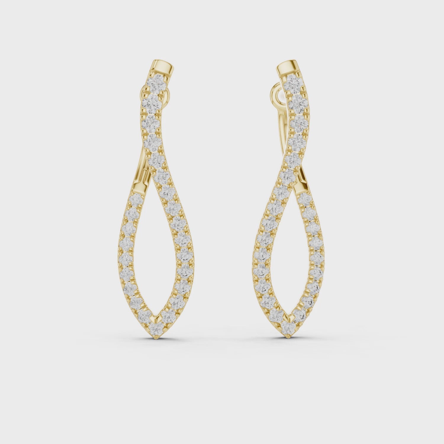The Infinity Wave Diamond Earrings