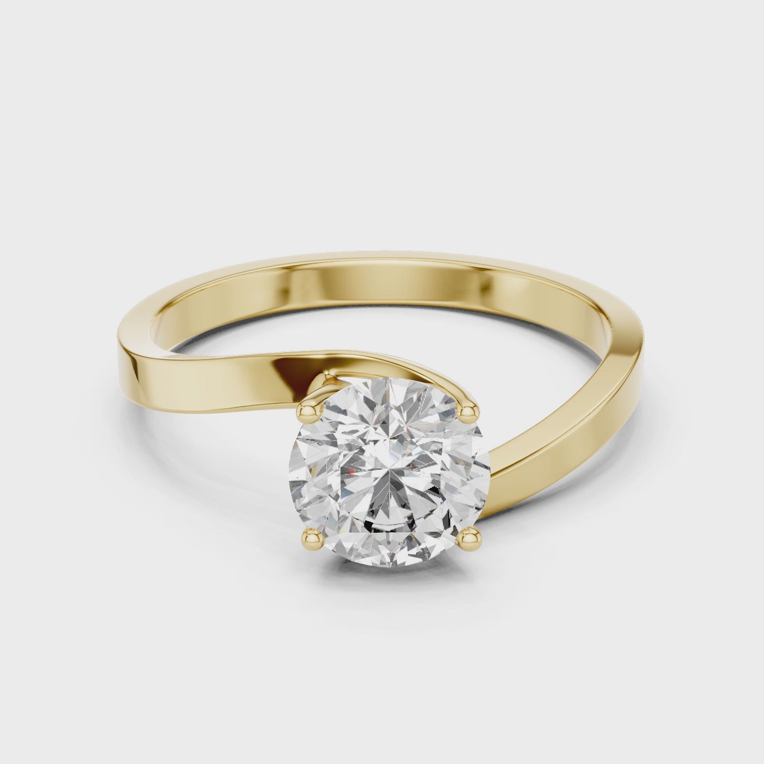 Classic Four-Prong 1.00 Carat Round Solitaire Diamond Ring