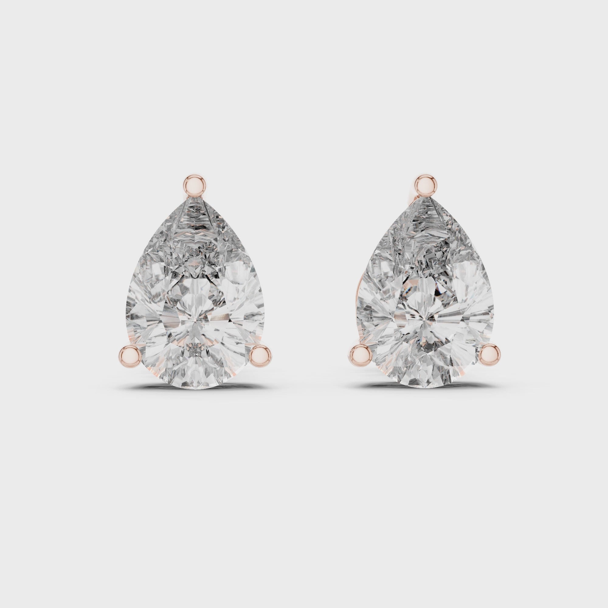 Classic Pear Diamond Stud Earrings