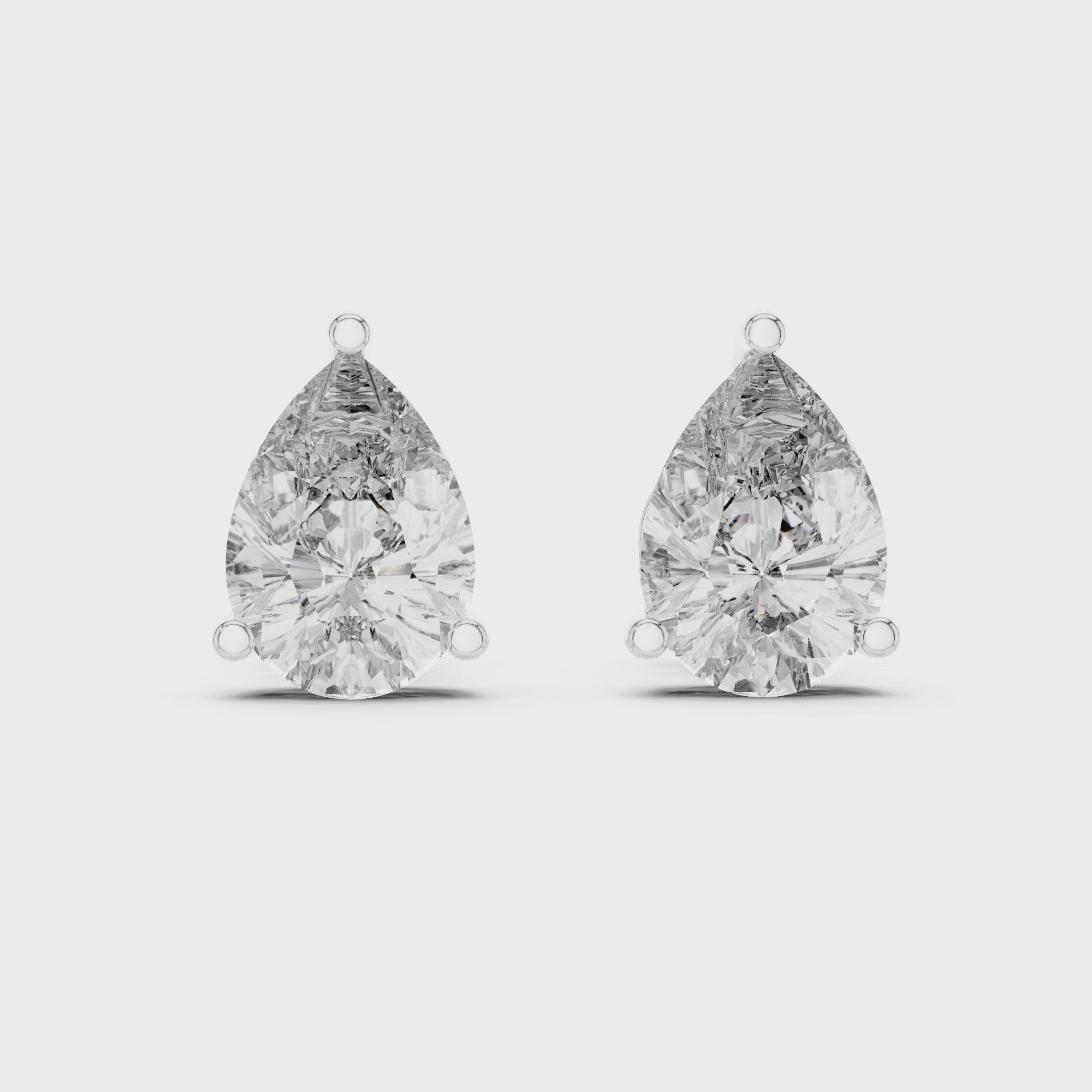Classic Pear Diamond Stud Earrings