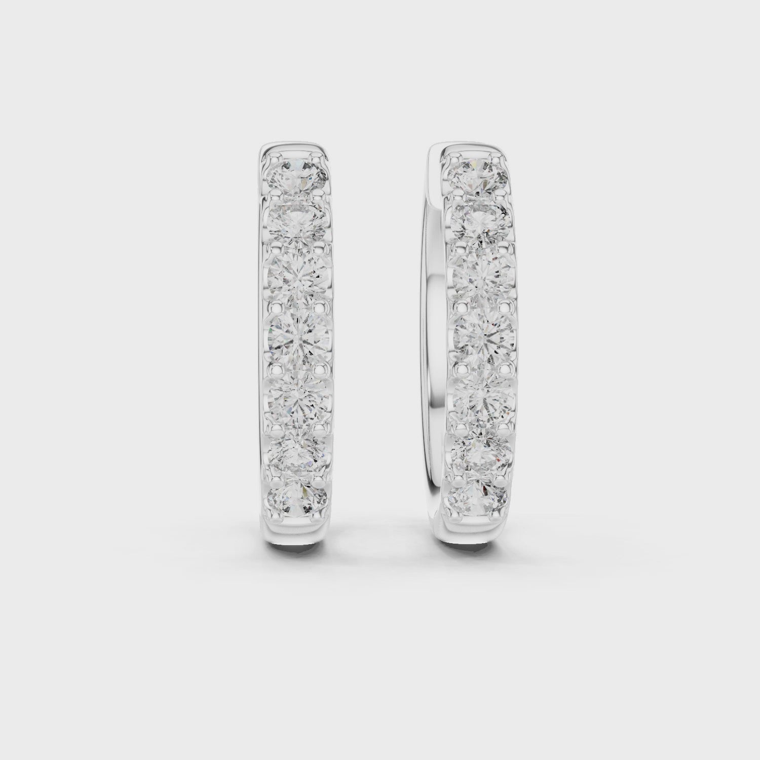 Classic Diamond Hoop Earrings