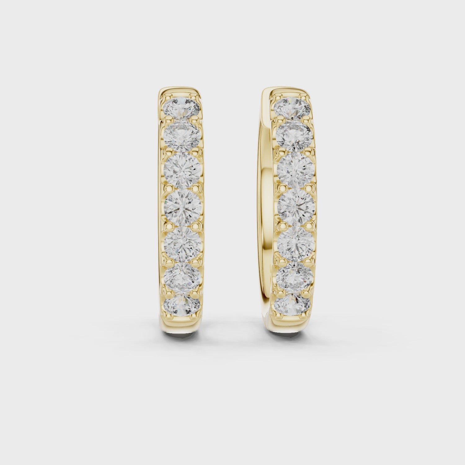 Classic Diamond Hoop Earrings
