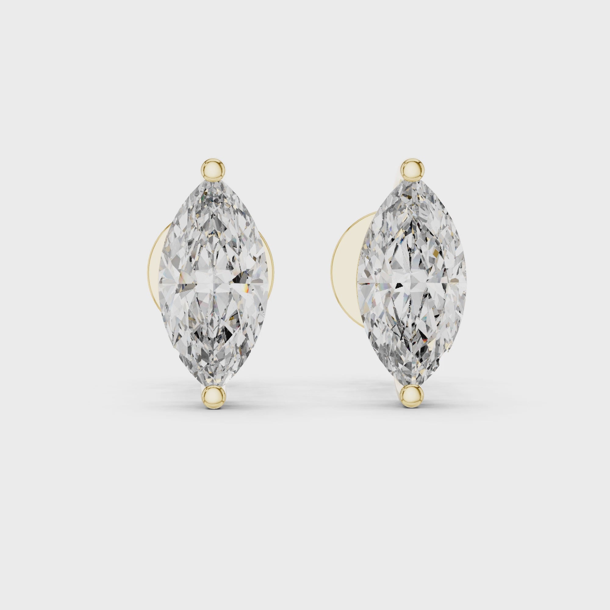 Classic 0.75CT Marquise Diamond Solitaire Studs