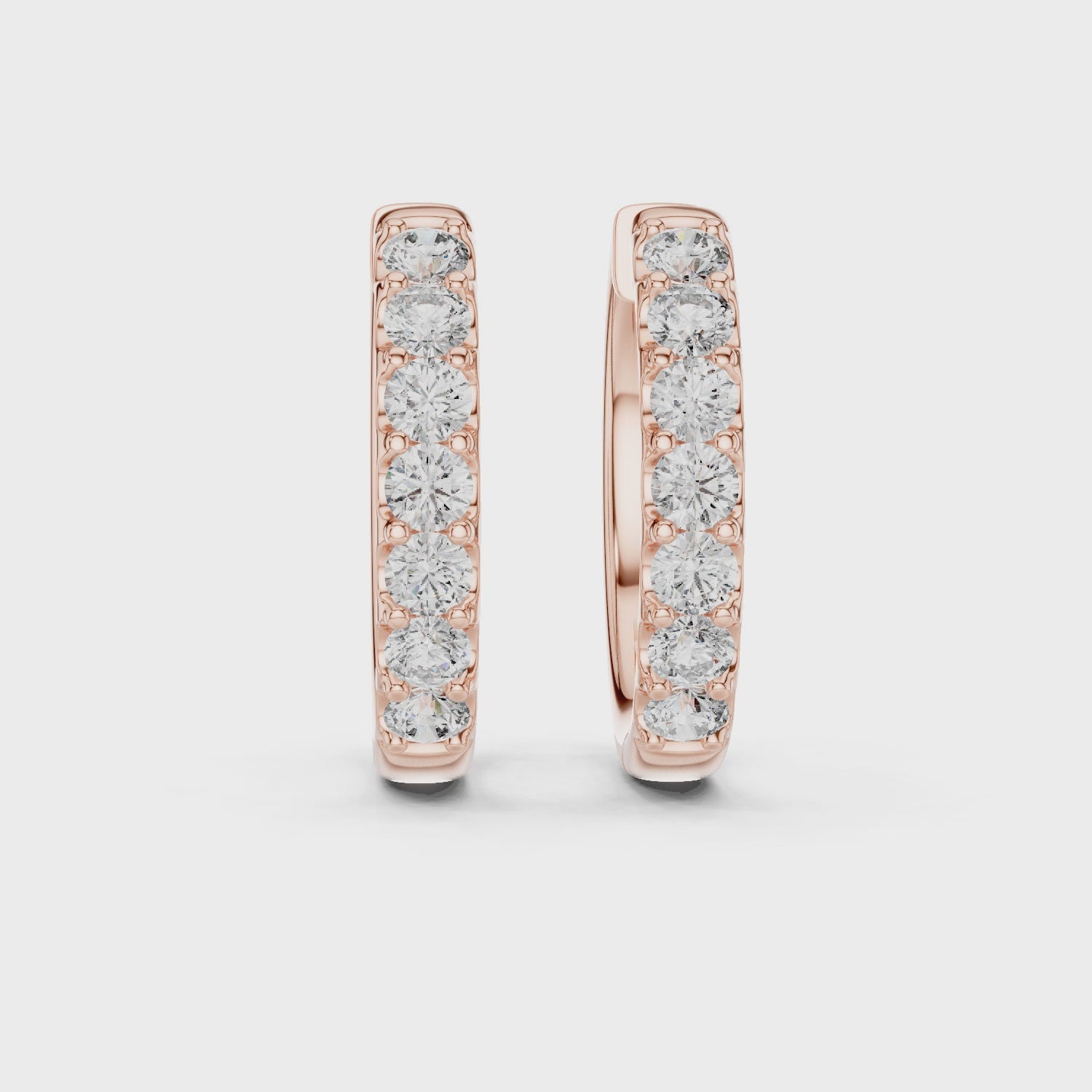 Classic Diamond Hoop Earrings