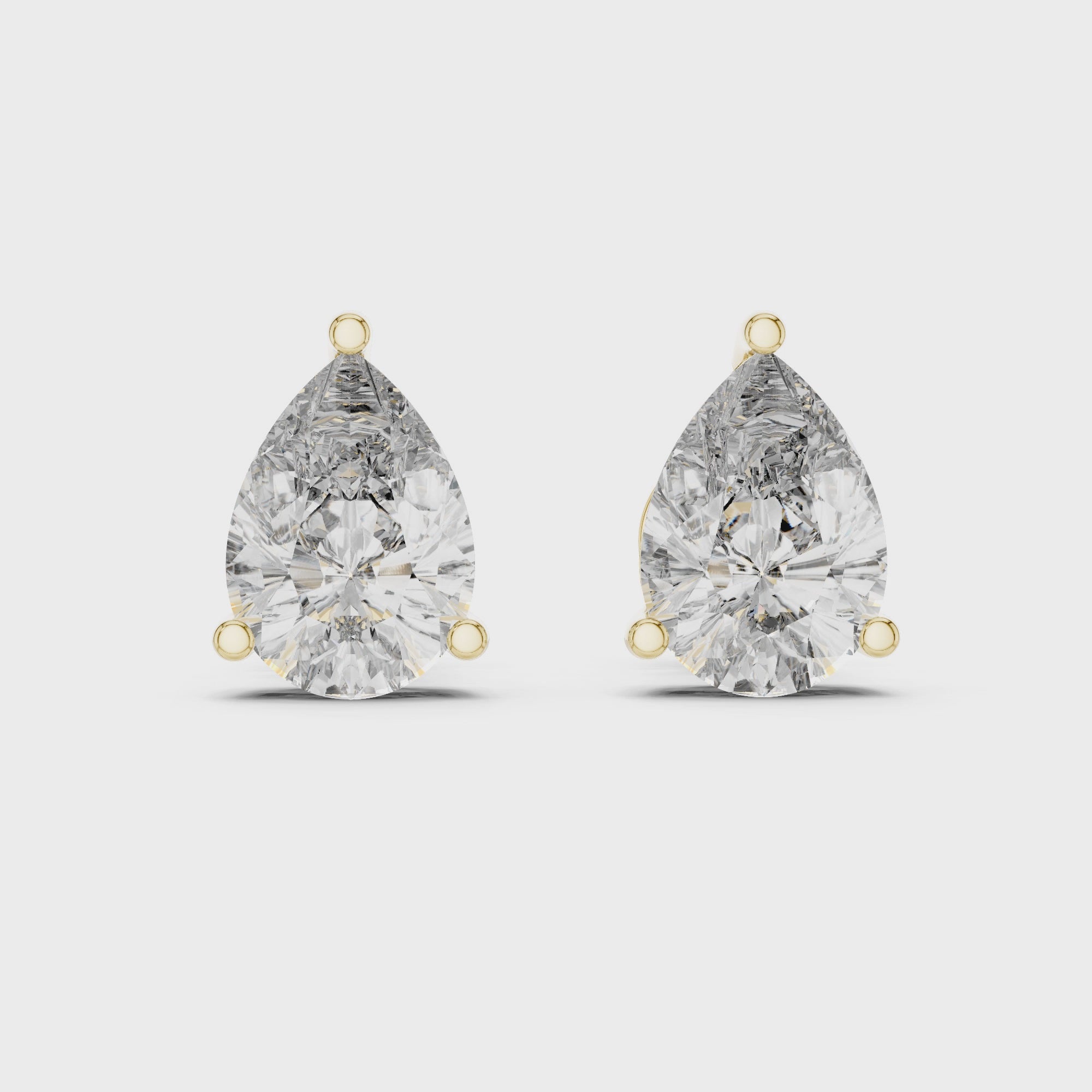 Classic Pear Diamond Stud Earrings