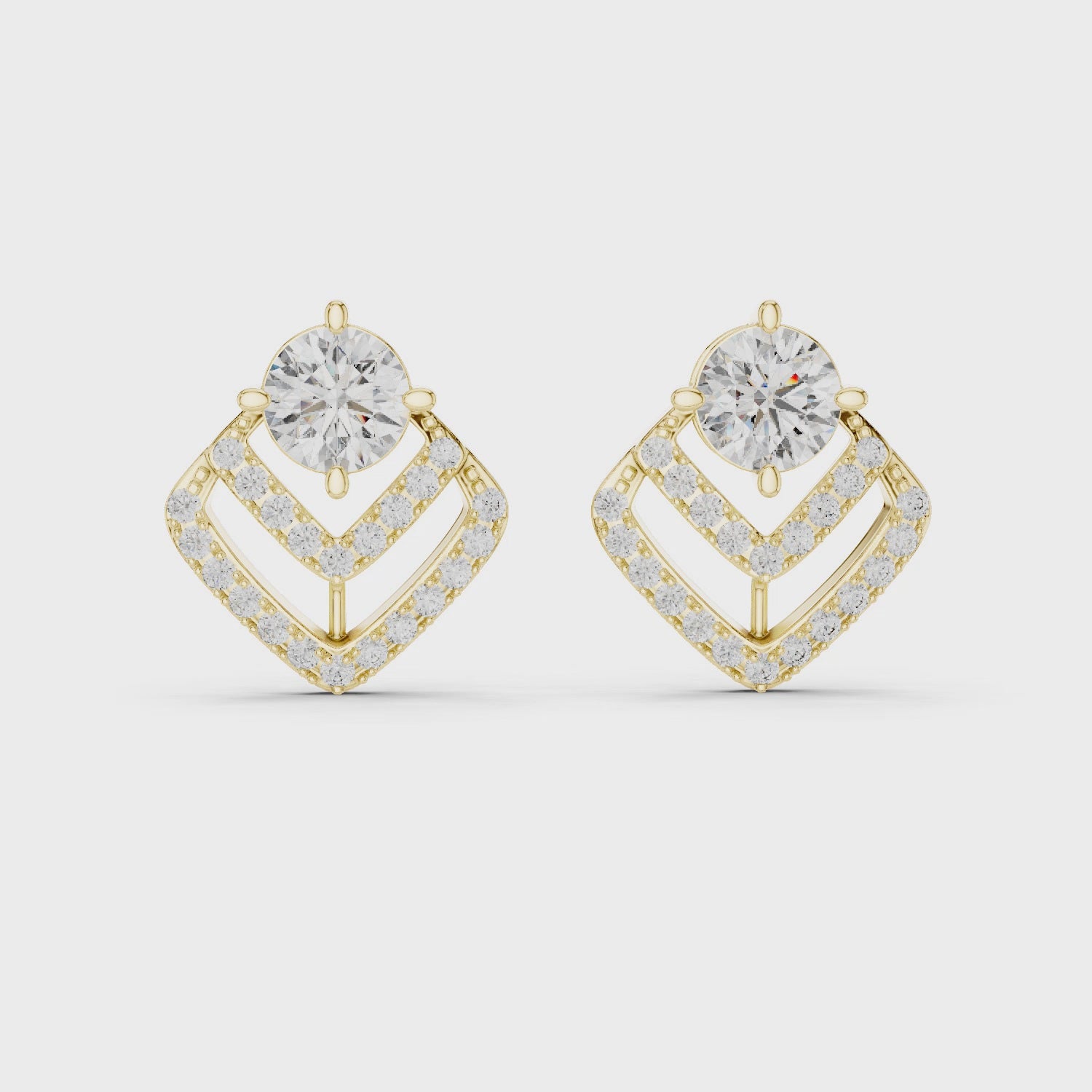 The Aethel Chevron Solitaire Studs