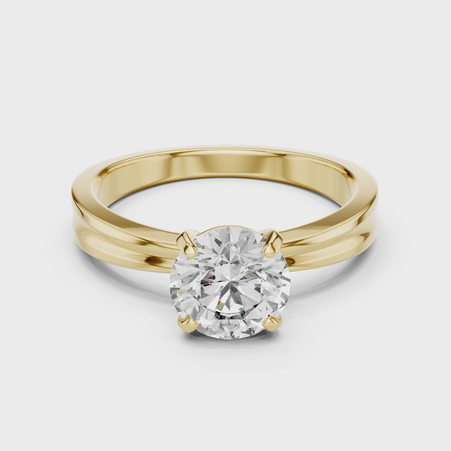 1.0 ct Six-Prong Round Solitaire Engagement Ring