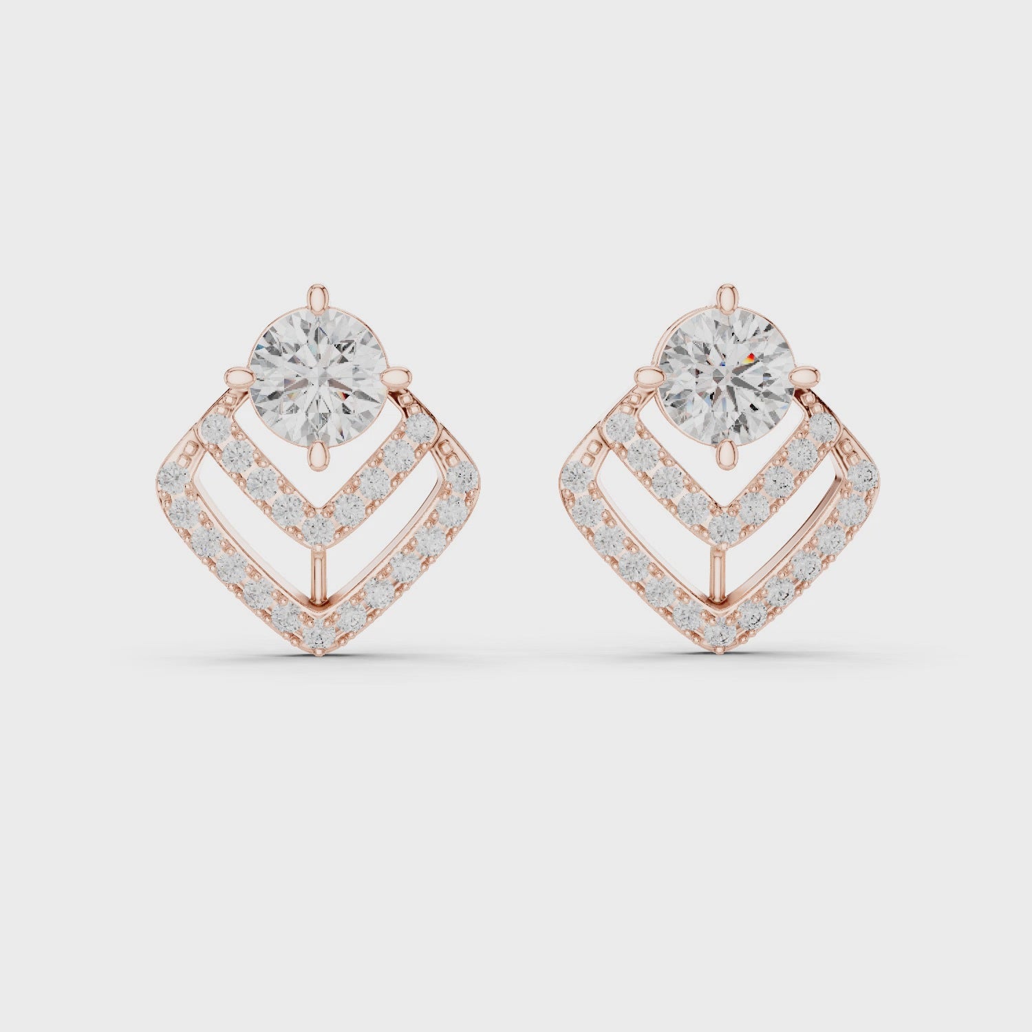 The Aethel Chevron Solitaire Studs