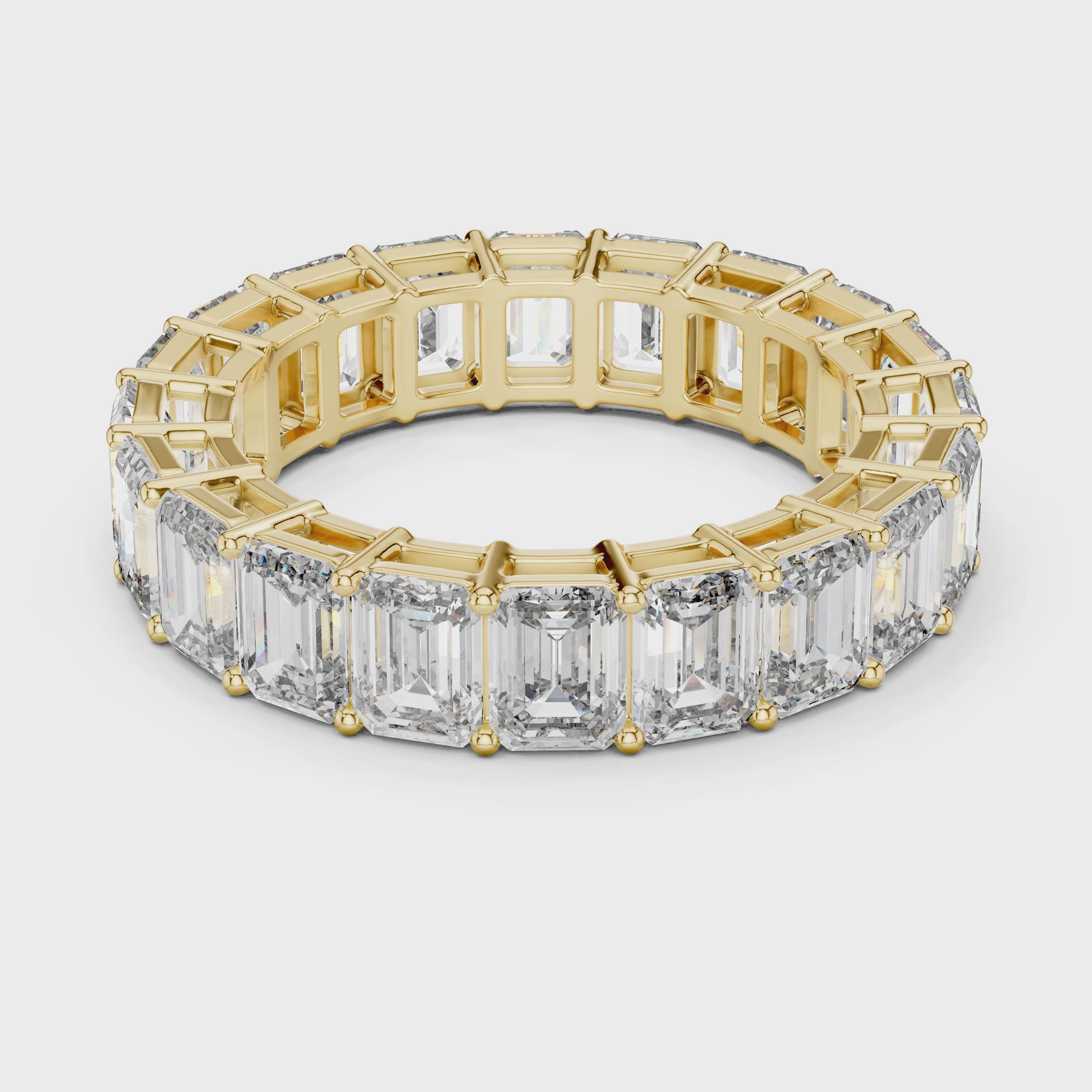 Emerald-Cut Diamond Full Eternity Band